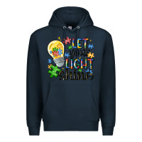 Navy let your light shine Premium Hoodie - MaliasSmallBusiness
