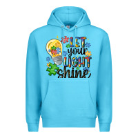Ocean Blue let your light shine Premium Hoodie - MaliasSmallBusiness