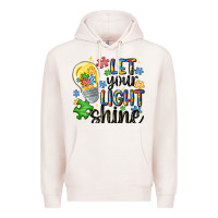 Pale Pink let your light shine Premium Hoodie - MaliasSmallBusiness