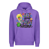 Purple let your light shine Premium Hoodie - MaliasSmallBusiness