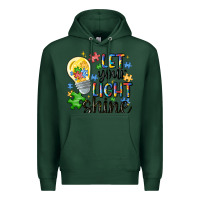 Sports Green let your light shine Premium Hoodie - MaliasSmallBusiness