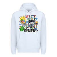 White let your light shine Premium Hoodie - MaliasSmallBusiness