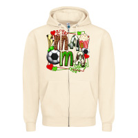 Sandshell mama soccer with popcorn Zipper Hoodie - texasbilliewilder