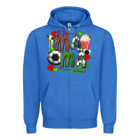 True Royal mama soccer with popcorn Zipper Hoodie - texasbilliewilder