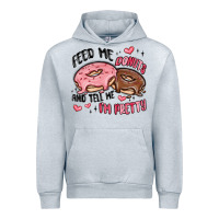 Heather Grey feed me donuts and tell me i'm pretty Urban Hoodie - MaliasSmallBusiness