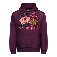 Mauve Wine feed me donuts and tell me i'm pretty Urban Hoodie - MaliasSmallBusiness