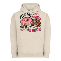 Pigment French Oak feed me donuts and tell me i'm pretty Urban Hoodie - MaliasSmallBusiness