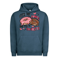 Pigment Midnight Navy feed me donuts and tell me i'm pretty Urban Hoodie - MaliasSmallBusiness