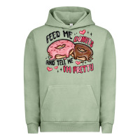 Pigment Oil Green feed me donuts and tell me i'm pretty Urban Hoodie - MaliasSmallBusiness