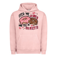 Pigment Salmon feed me donuts and tell me i'm pretty Urban Hoodie - MaliasSmallBusiness