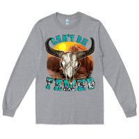Heather Grey cant be tamed Long Sleeve Tee - texasbilliewilder
