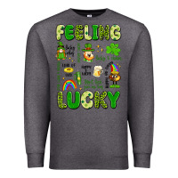 Charcoal Heather feeling lucky Premium Sweatshirt - Artiststas