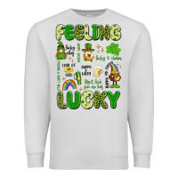 Dove Grey feeling lucky Premium Sweatshirt - Artiststas