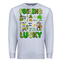 Heather Grey feeling lucky Premium Sweatshirt - Artiststas