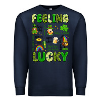 Navy feeling lucky Premium Sweatshirt - Artiststas