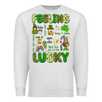 Oatmeal Heather feeling lucky Premium Sweatshirt - Artiststas