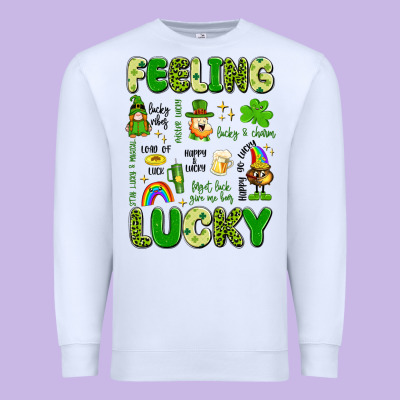 Feeling Lucky Premium Sweatshirt Designed By Artiststas