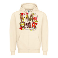 Sandshell mama softball baseball with popcorn Zipper Hoodie - texasbilliewilder