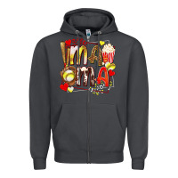 Smoke mama softball baseball with popcorn Zipper Hoodie - texasbilliewilder