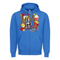 True Royal mama softball baseball with popcorn Zipper Hoodie - texasbilliewilder