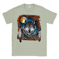 Matcha wolf and feathers Classic Tee - RanaPortraitStore