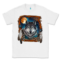 White wolf and feathers Classic Tee - RanaPortraitStore