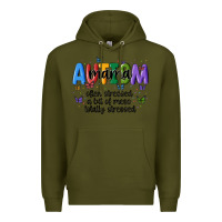 Army Green autism mama Premium Hoodie - MaliasSmallBusiness