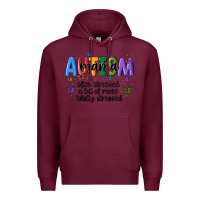 Burgundy autism mama Premium Hoodie - MaliasSmallBusiness