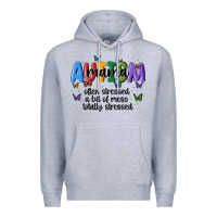 Heather Grey autism mama Premium Hoodie - MaliasSmallBusiness
