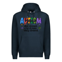 Navy autism mama Premium Hoodie - MaliasSmallBusiness