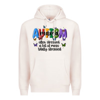 Pale Pink autism mama Premium Hoodie - MaliasSmallBusiness