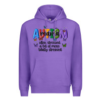 Purple autism mama Premium Hoodie - MaliasSmallBusiness