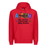 Red autism mama Premium Hoodie - MaliasSmallBusiness