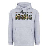 Heather Grey boy mama Heavyweight Hoodie - CowhideDigitalArt