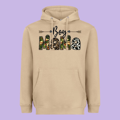 Boy Mama Heavyweight Hoodie Designed By Cowhidedigitalart