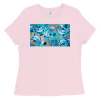 Bubblegum Pink dolphin  mug Ladies Tee - BarkalooDesign