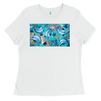 White dolphin  mug Ladies Tee - BarkalooDesign