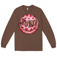 Chestnut Western valentine's day xoxo round earrings Long Sleeve Tee - RanaPortraitStore