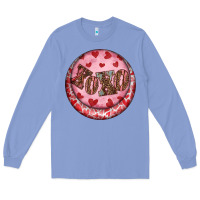 Colony Blue Western valentine's day xoxo round earrings Long Sleeve Tee - RanaPortraitStore