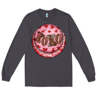 Smoke Western valentine's day xoxo round earrings Long Sleeve Tee - RanaPortraitStore