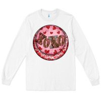 White Western valentine's day xoxo round earrings Long Sleeve Tee - RanaPortraitStore