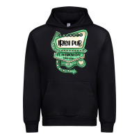 Black st patricks day ırısh pub Urban Hoodie - MaliasSmallBusiness