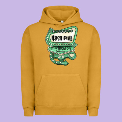 St Patricks Day ırısh Pub Urban Hoodie Designed By Maliassmallbusiness
