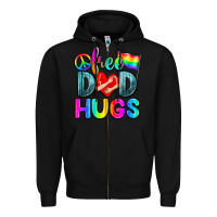 Black free dad hugs Zipper Hoodie - Zillion Design Studio