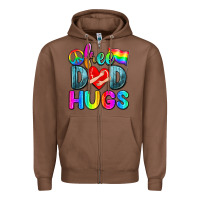 Chestnut free dad hugs Zipper Hoodie - Zillion Design Studio