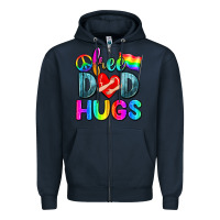 Navy free dad hugs Zipper Hoodie - Zillion Design Studio