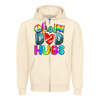 Sandshell free dad hugs Zipper Hoodie - Zillion Design Studio