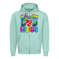 Seafoam free dad hugs Zipper Hoodie - Zillion Design Studio