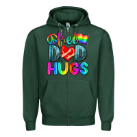 Sports Green free dad hugs Zipper Hoodie - Zillion Design Studio