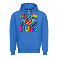 True Royal free dad hugs Zipper Hoodie - Zillion Design Studio
